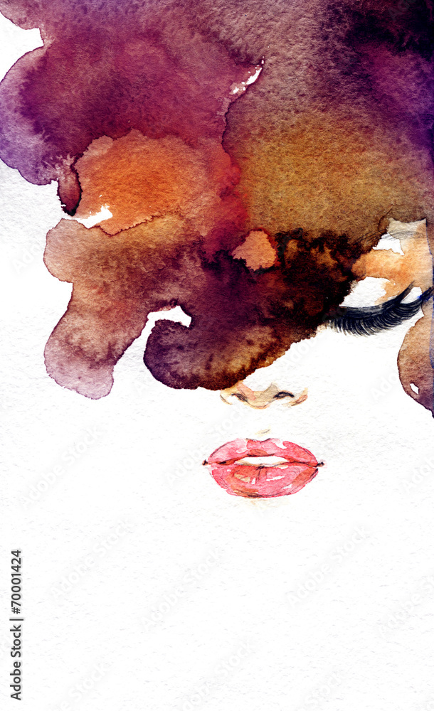 Obraz Kwadryptyk woman portrait  .abstract 