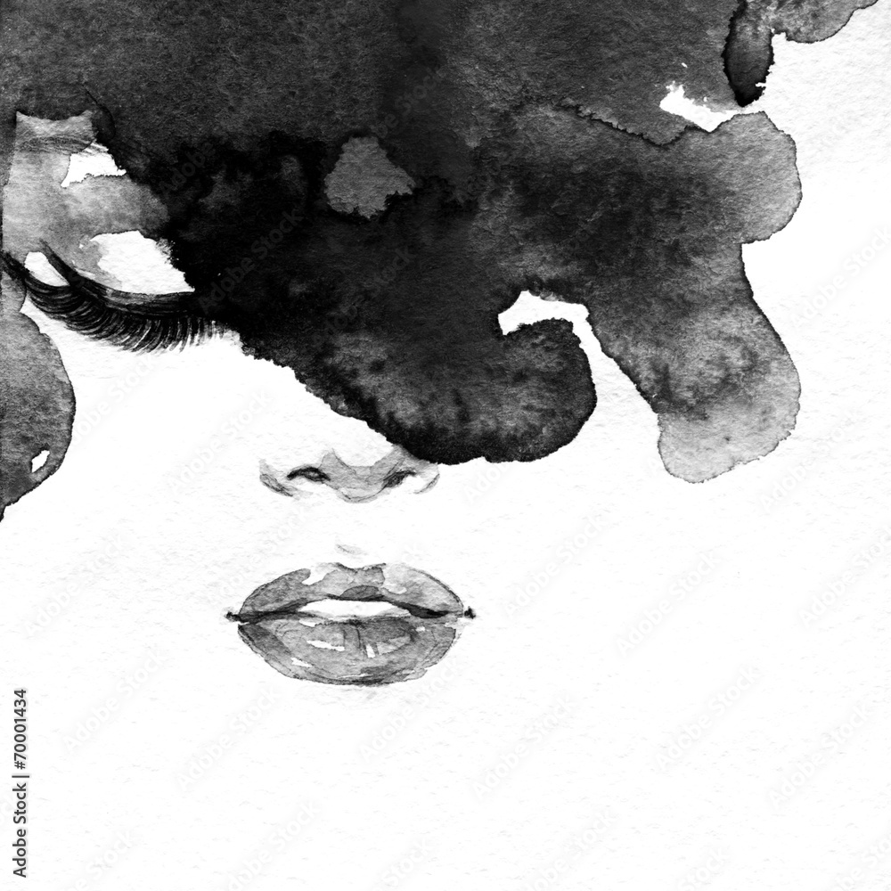 Obraz Dyptyk woman portrait  .abstract 