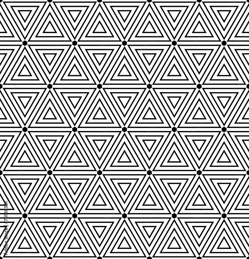Fototapeta Hexagons and triangles