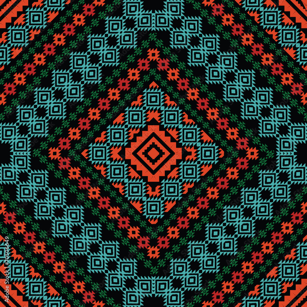 Obraz Tryptyk Tribal ornamental pattern