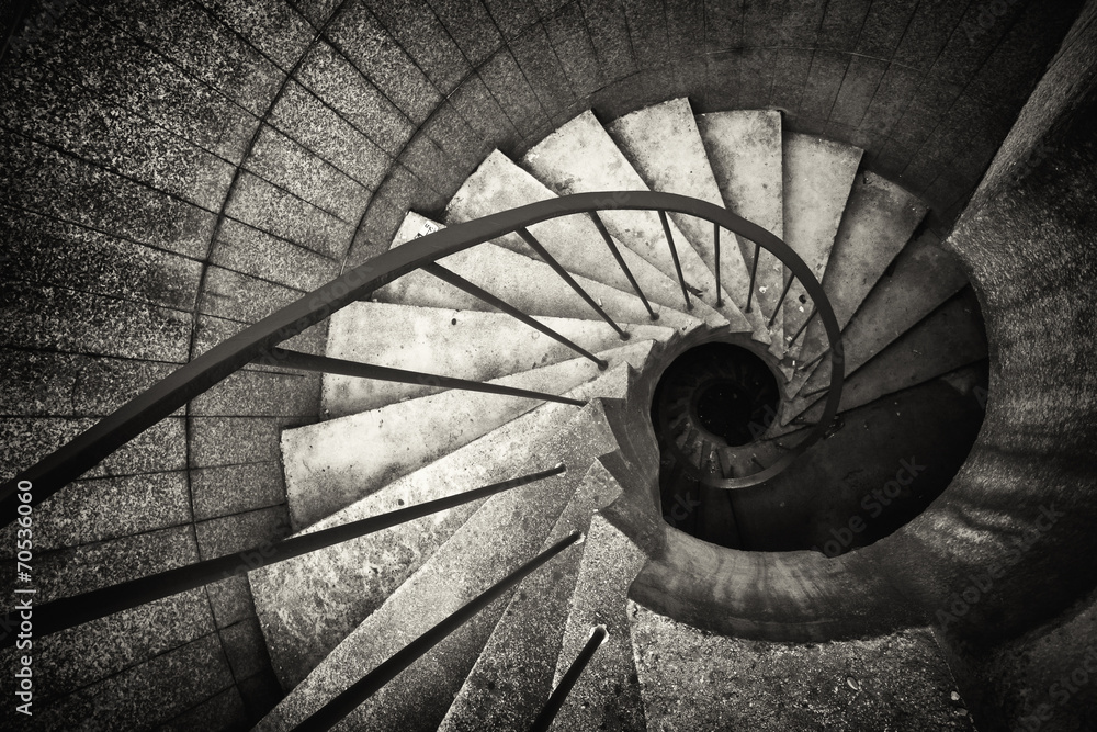 Obraz Tryptyk spiral staircase