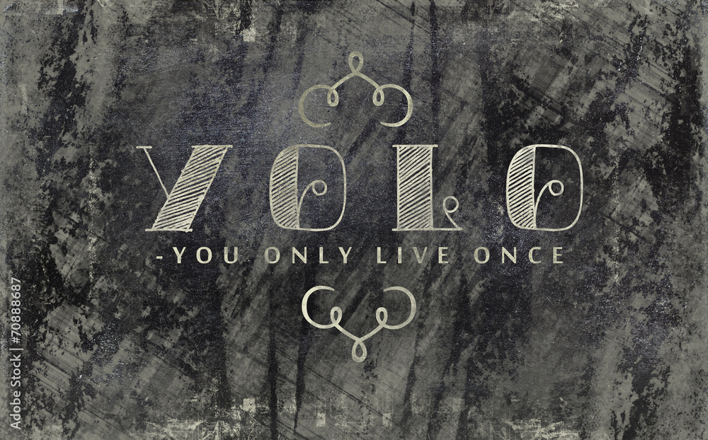 Obraz Tryptyk YOLO - you only live once