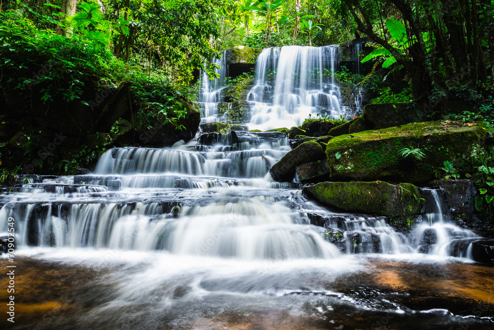 Obraz Tryptyk waterfall mandaeng thailand