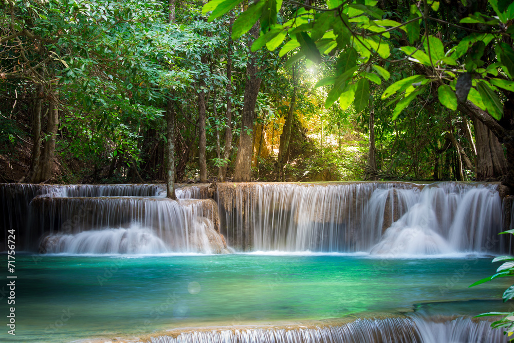 Obraz Tryptyk Thailand waterfall in