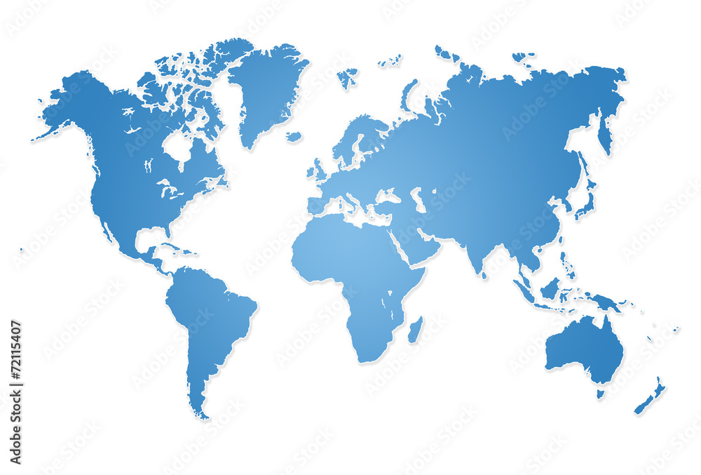 Obraz Tryptyk Modern world map illustration