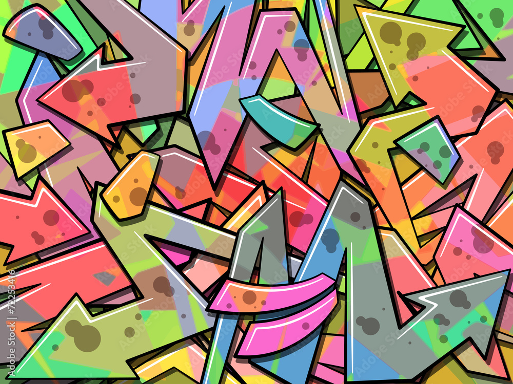 Obraz Tryptyk Graffiti Background