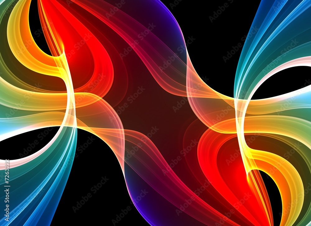 Fototapeta Colorful 3D rendered fractal