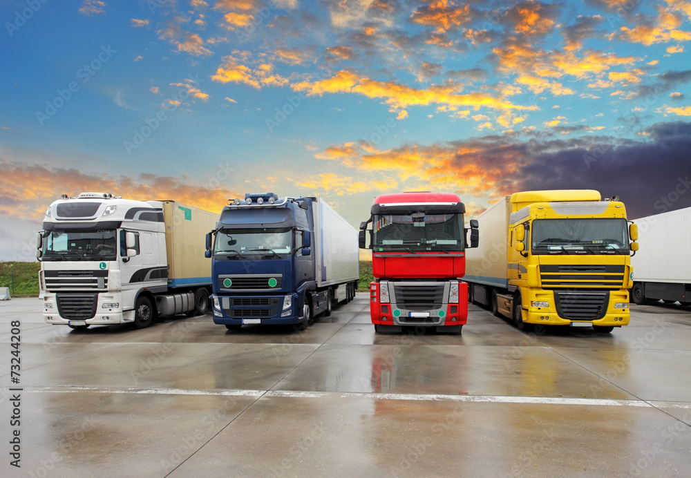 Fototapeta Truck - Freight transportation