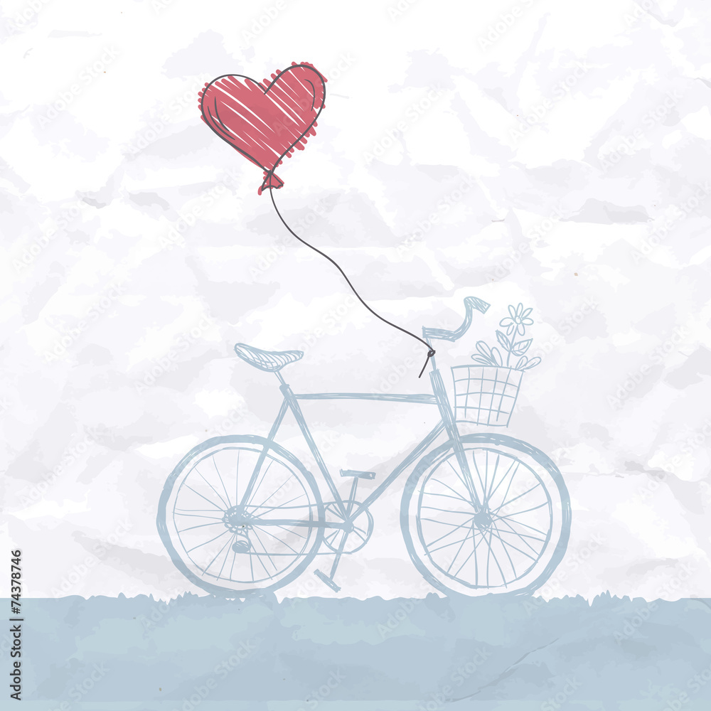 Fototapeta I Love My Bicycle
