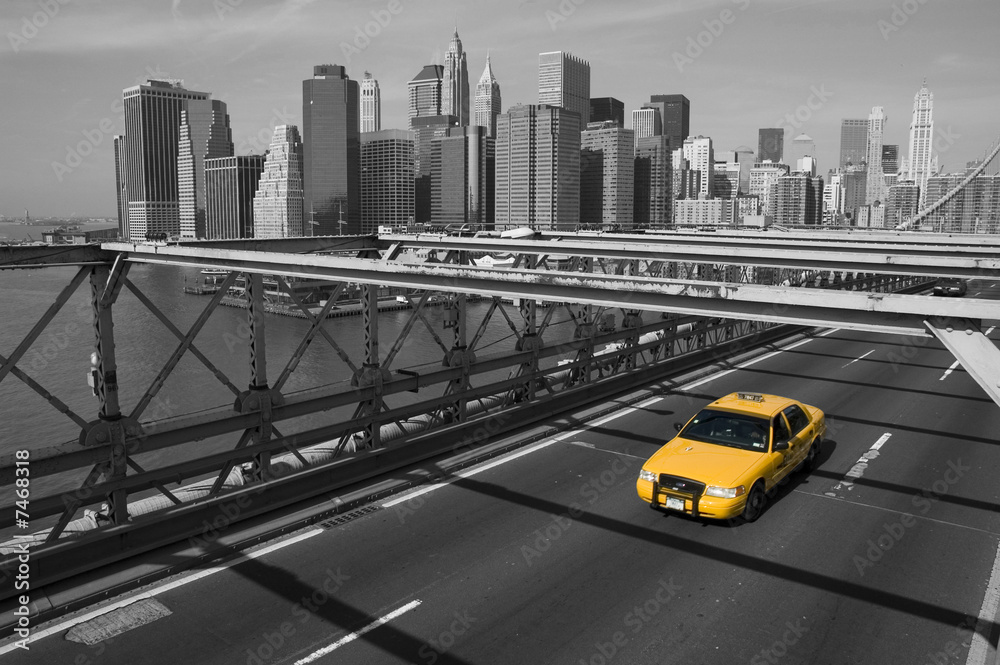 Obraz Tryptyk New York - Brooklyn Bridge e