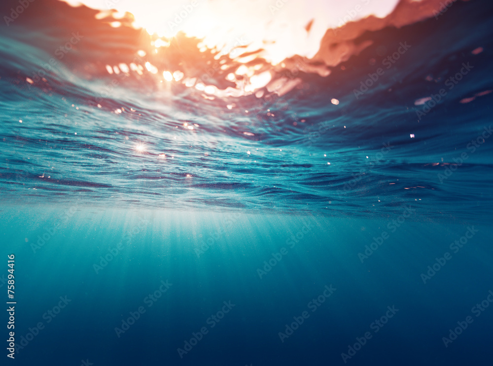 Obraz Pentaptyk Blue sea