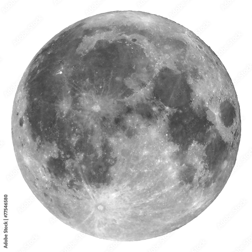 Obraz Tryptyk Full moon isolated
