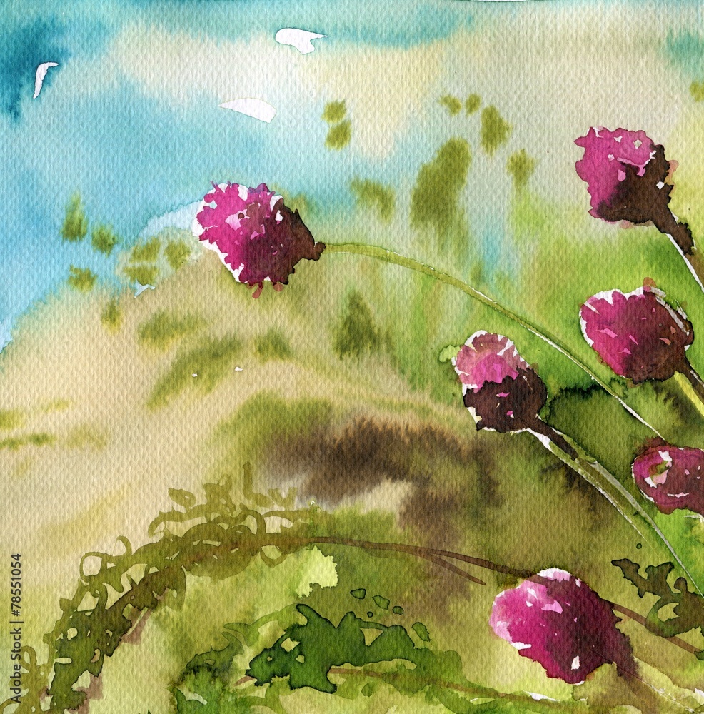 Obraz Tryptyk clover, rosy,