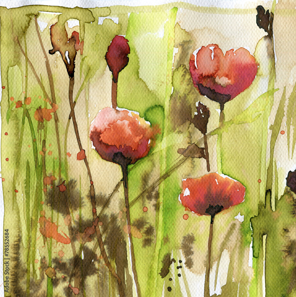 Obraz Tryptyk poppies