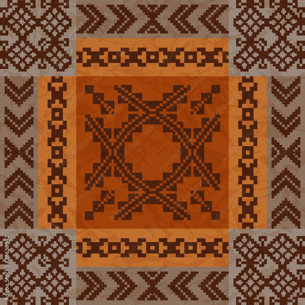 Obraz Tryptyk Ethnic ornament carpet design
