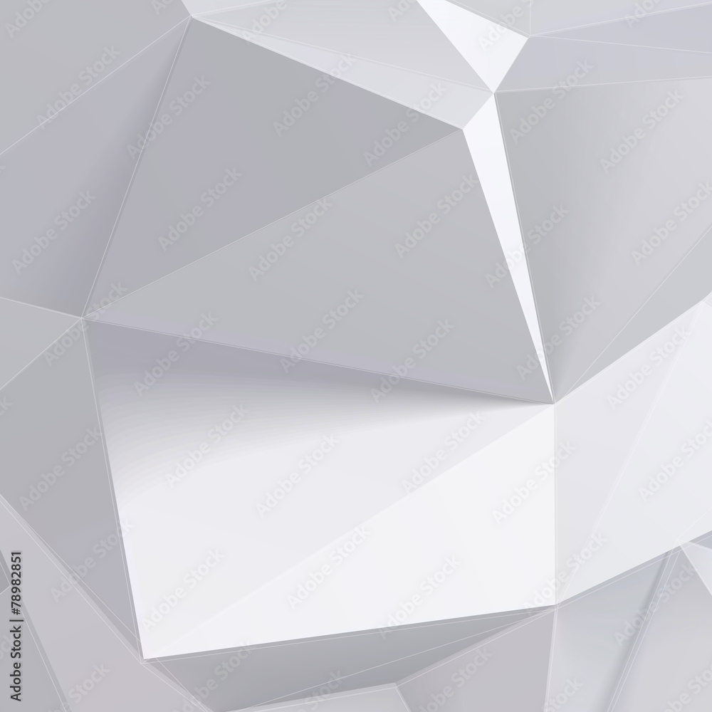 Obraz Tryptyk Low polygon geometry shape.
