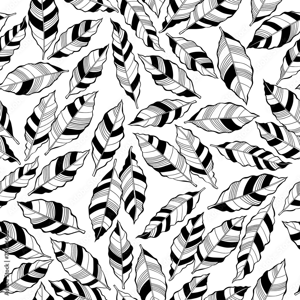 Tapeta Seamless monochrome pattern