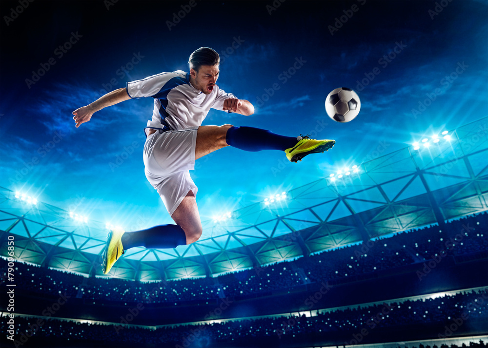 Obraz Kwadryptyk Soccer player in action