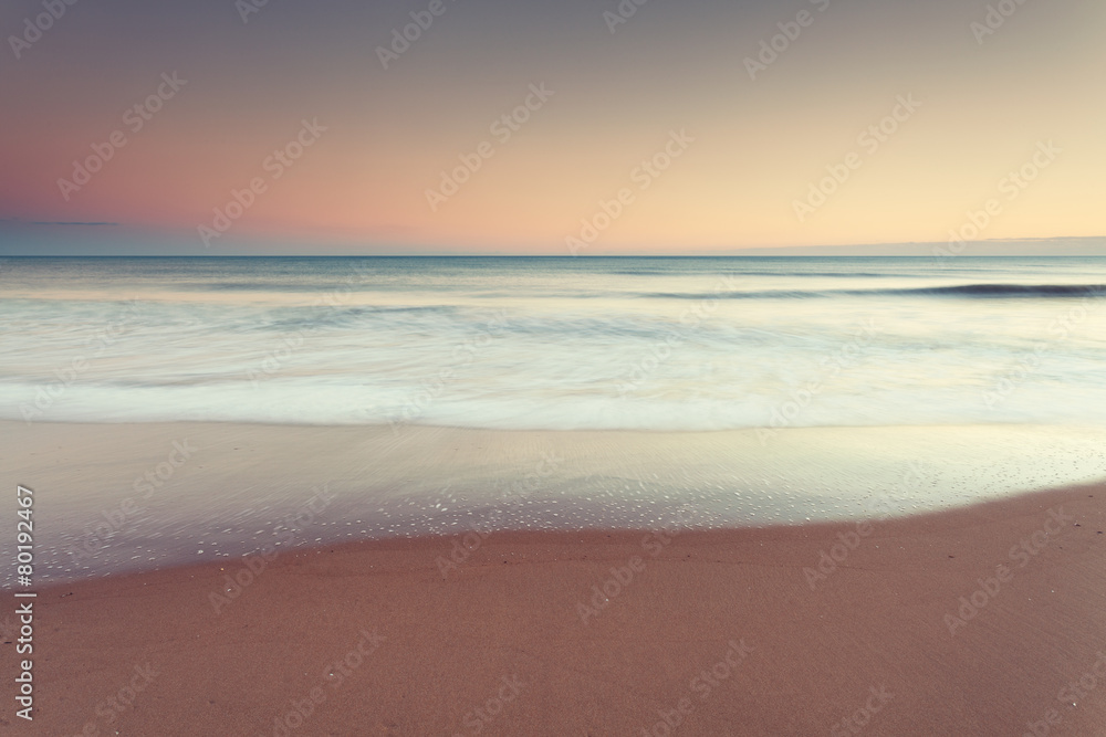 Fototapeta Minimalist seascape at dusk