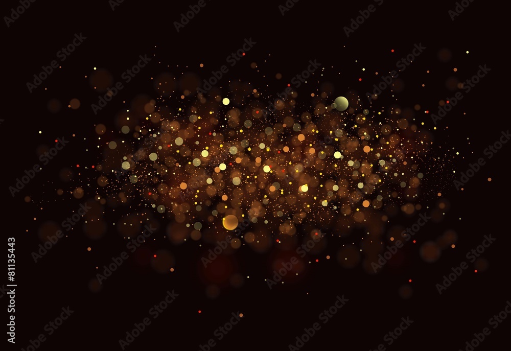 Obraz Tryptyk Gold. Glitter vintage lights