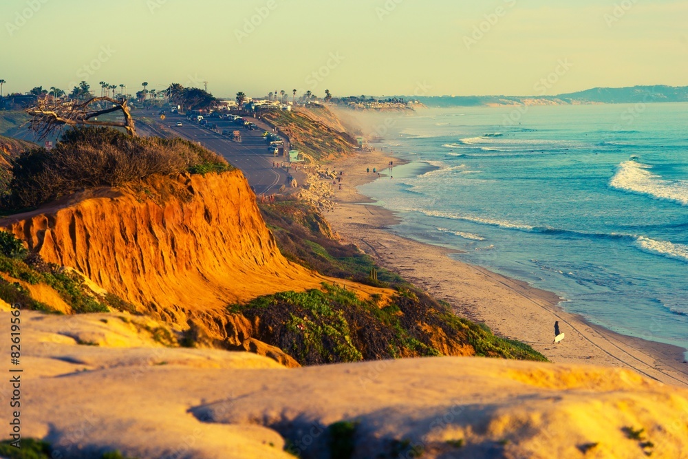 Fototapeta Encinitas Beach in California