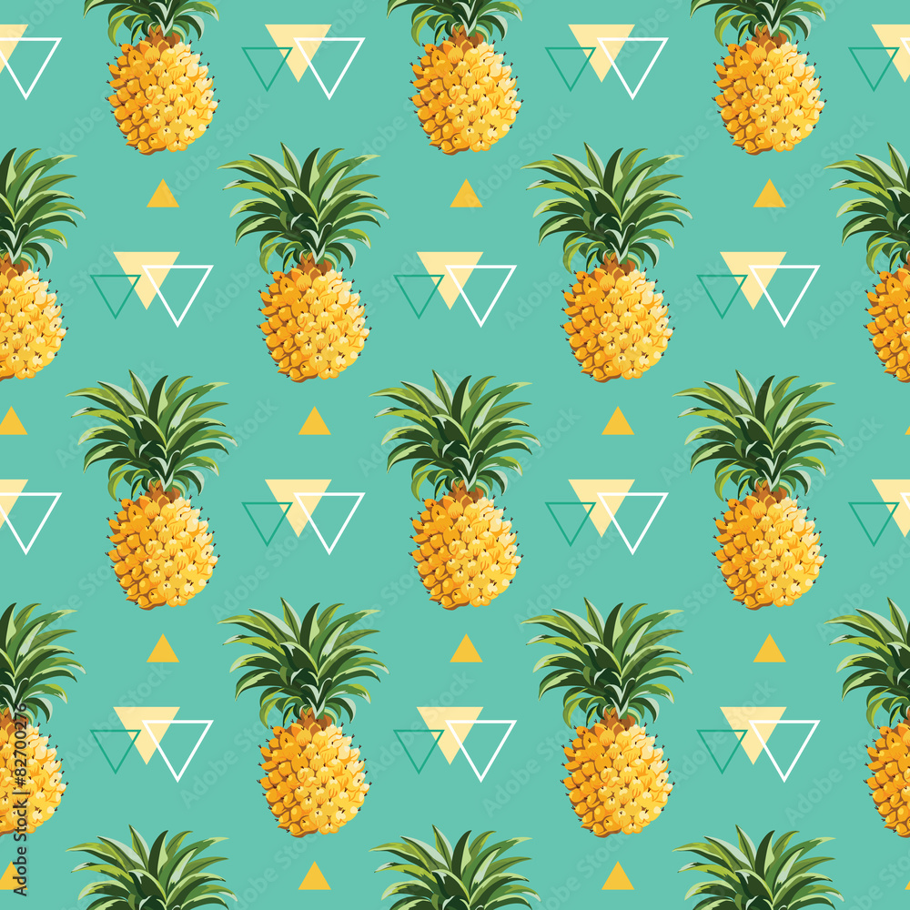 Tapeta Geometric Pineapple Background