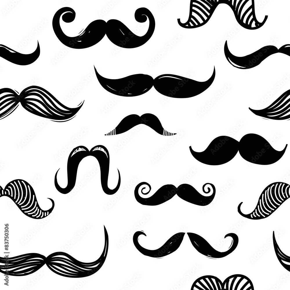 Tapeta Mustache seamless background