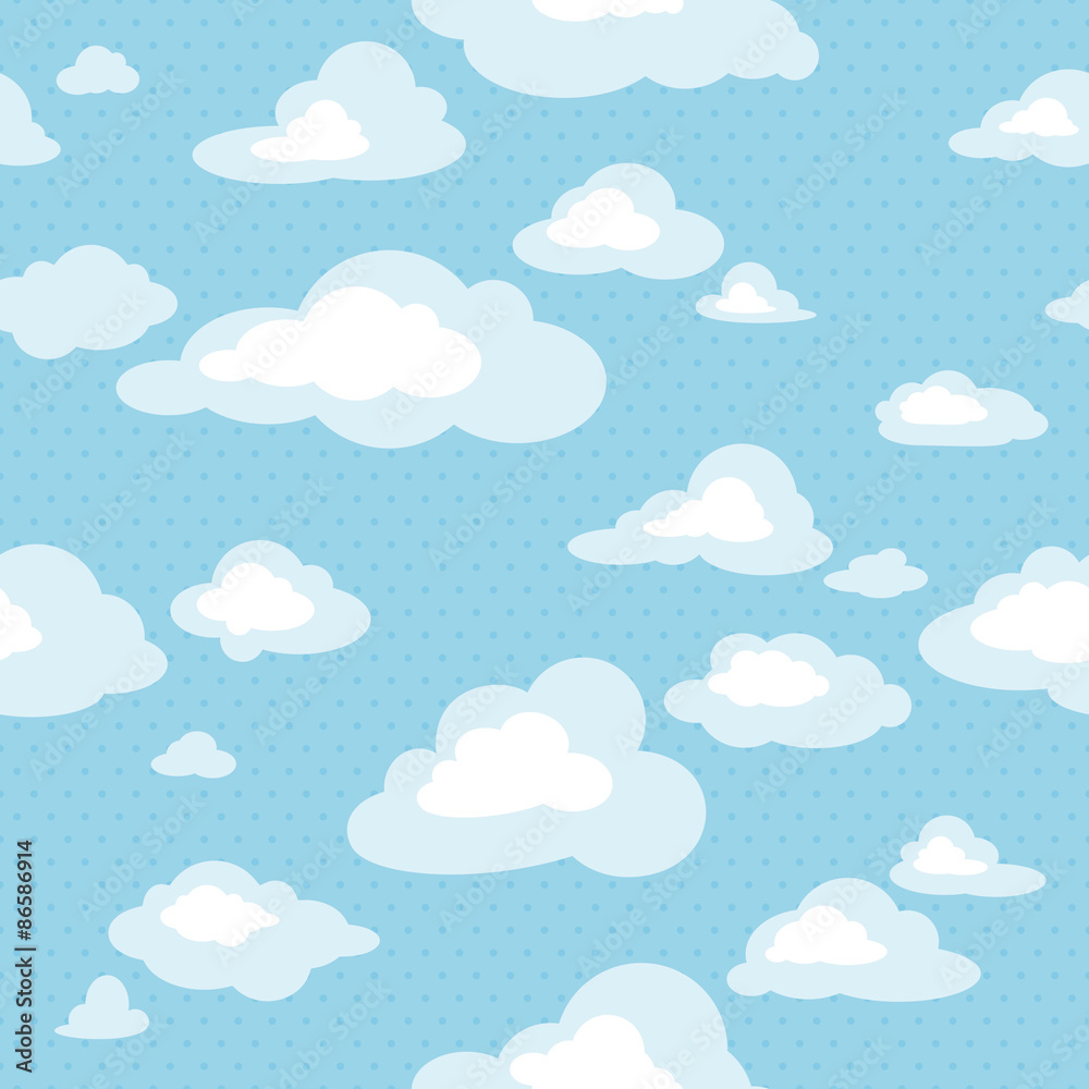 Fototapeta seamless pattern with clouds