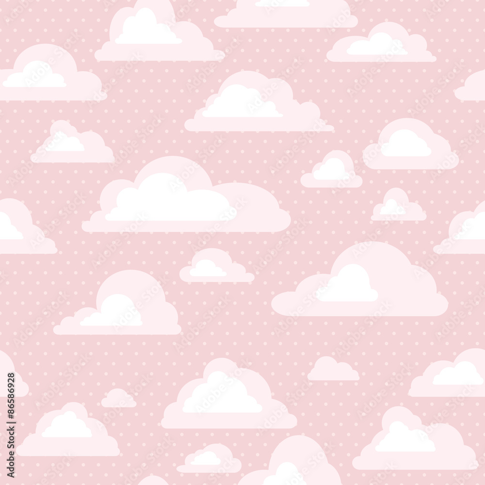 Fototapeta seamless pattern with clouds