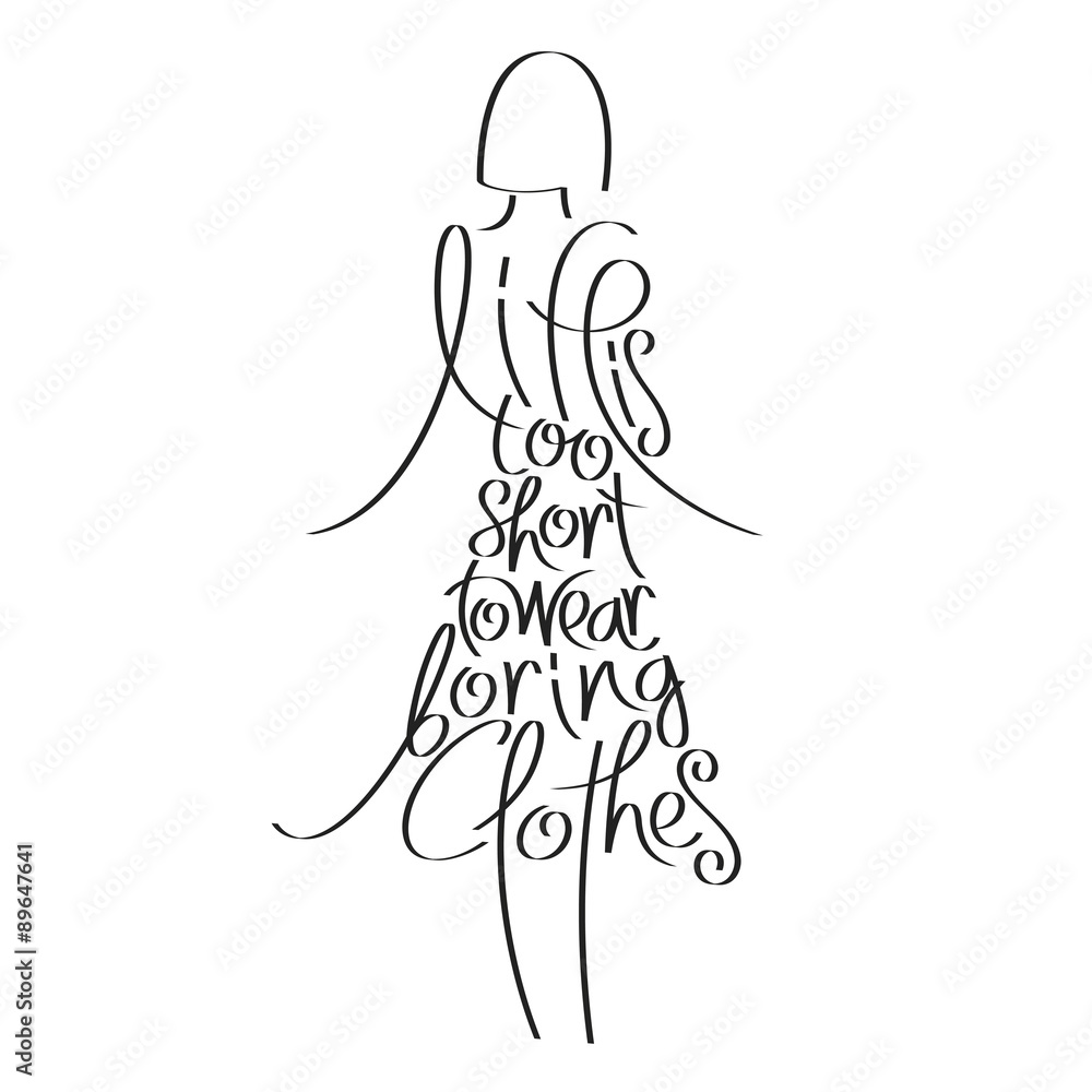 Obraz Kwadryptyk Fashion quote in woman
