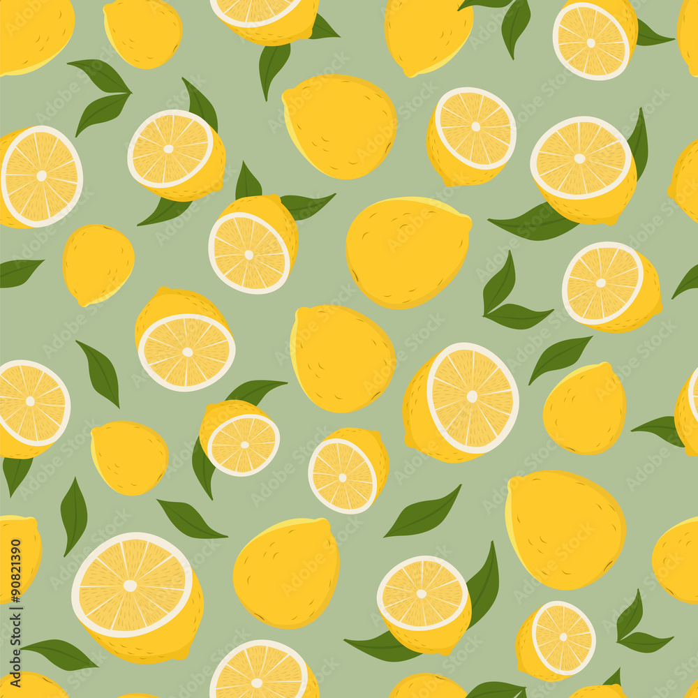 Tapeta Pattern of lemons.