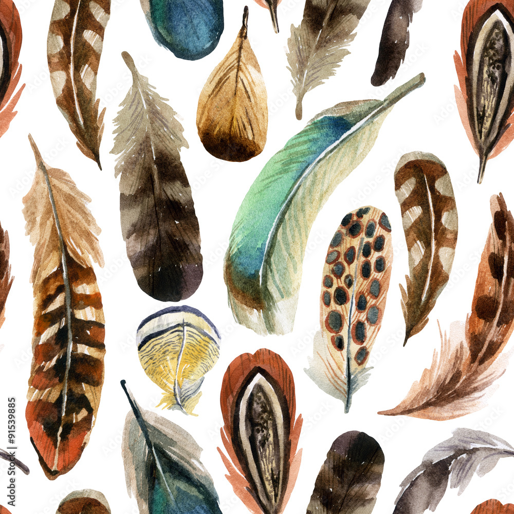 Tapeta watercolor feather background