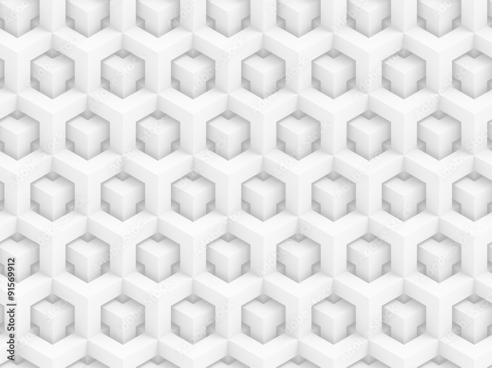 Tapeta Abstract white polygonal 3D
