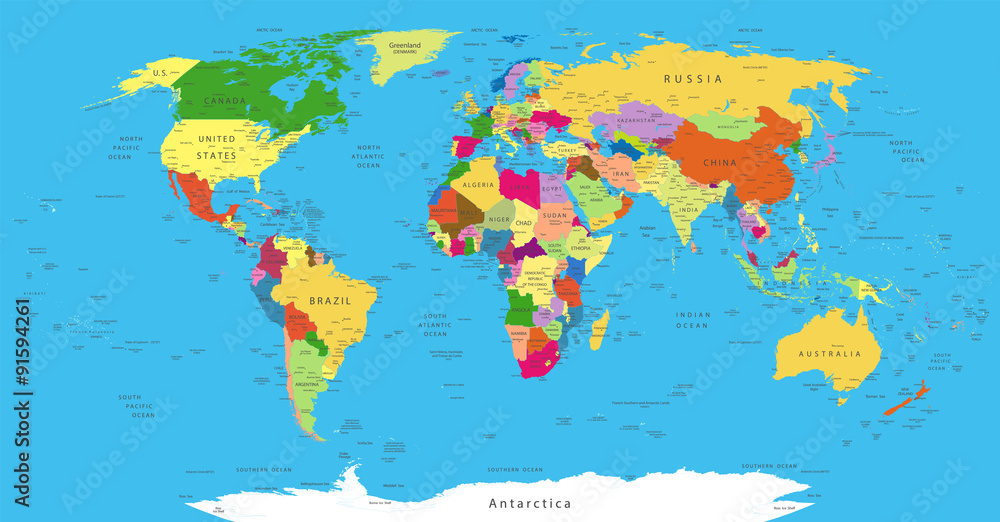 Fototapeta Political World Map