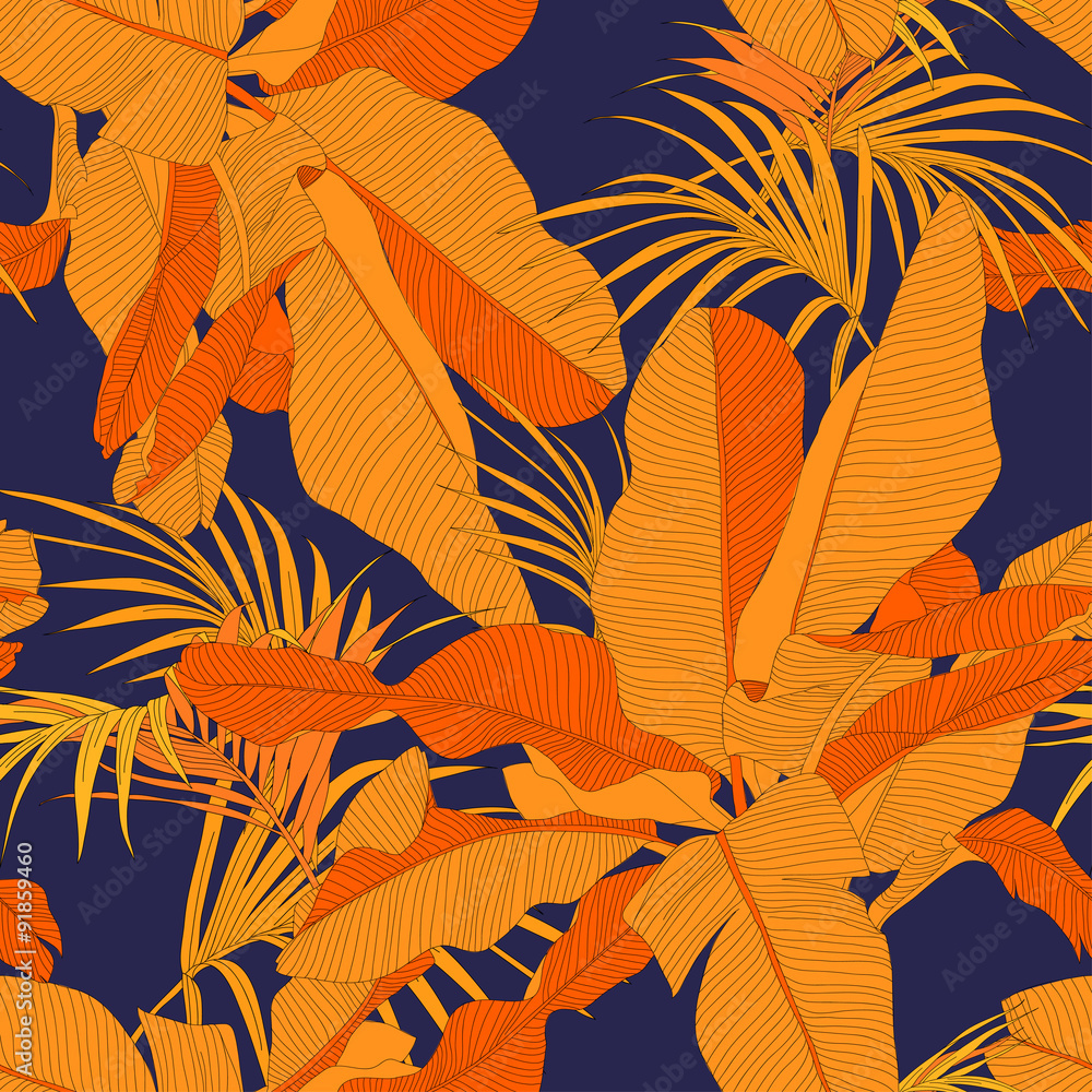 Fototapeta trendy tropical fabric