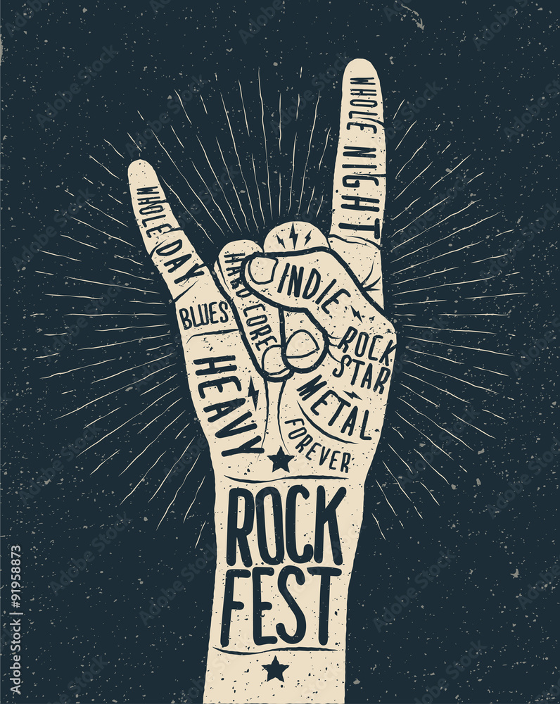Obraz Dyptyk Rock festival poster, flyer.