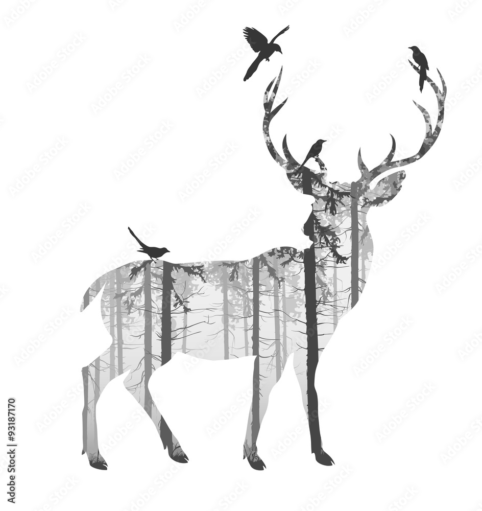 Obraz Pentaptyk deer