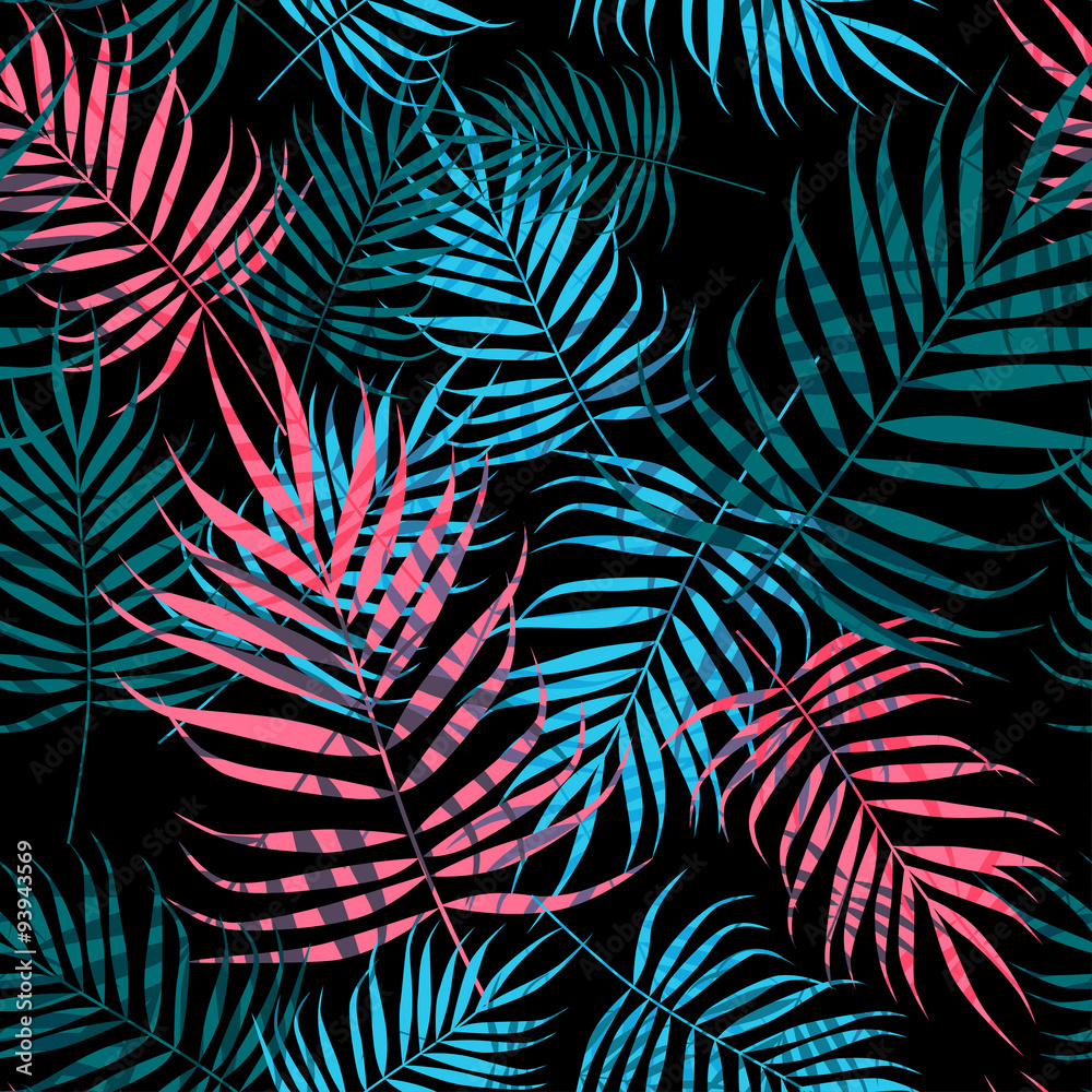 Obraz Tryptyk Palm tree foliage