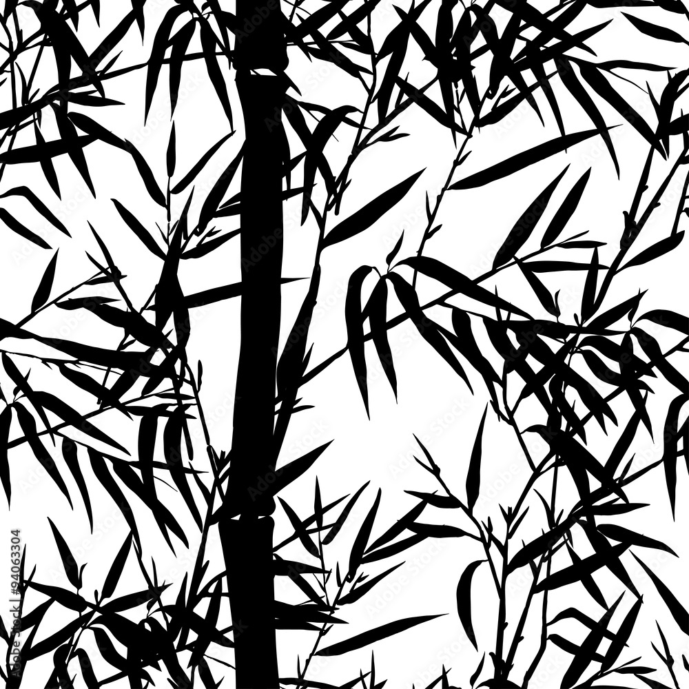 Tapeta Bamboo leaf background. Floral