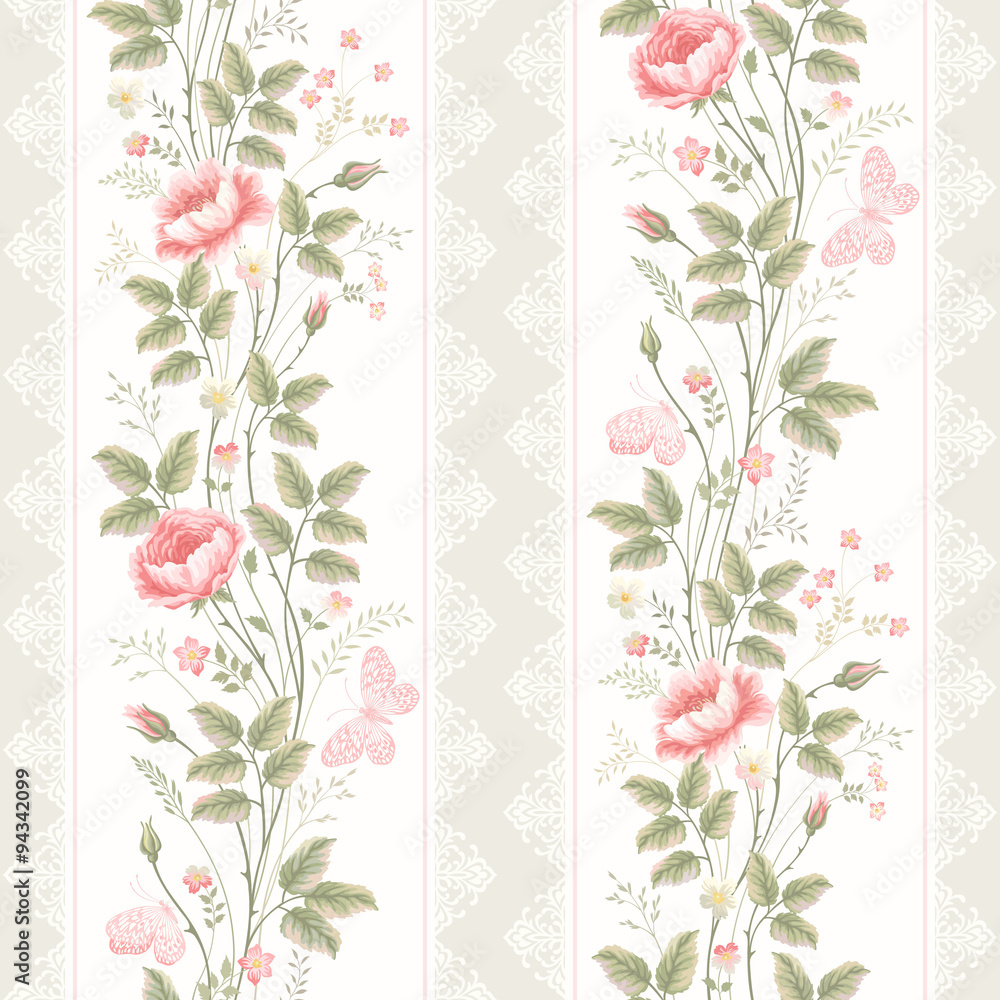 Tapeta seamless pattern with floral