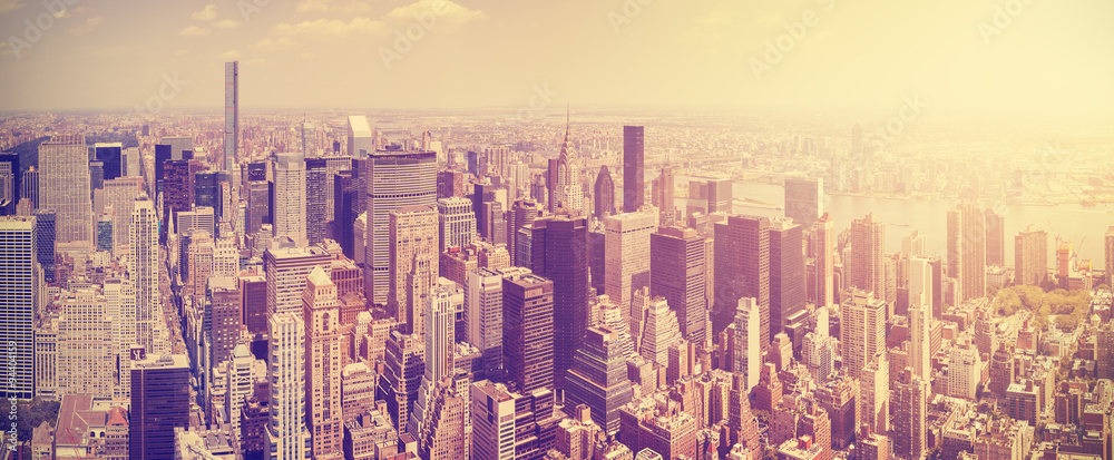 Obraz Tryptyk Vintage toned Manhattan