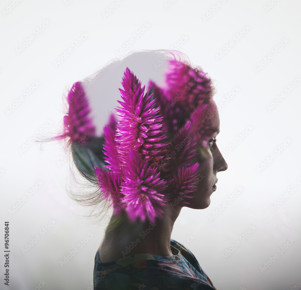 Obraz Dyptyk Creative double exposure with