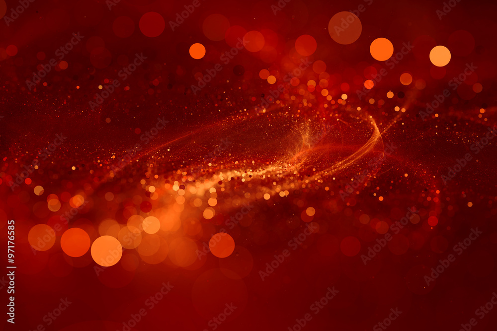 Obraz Tryptyk Abstract background red bokeh