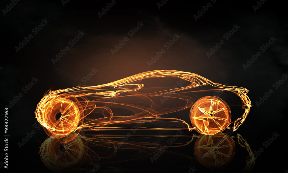 Obraz Kwadryptyk Car light symbol