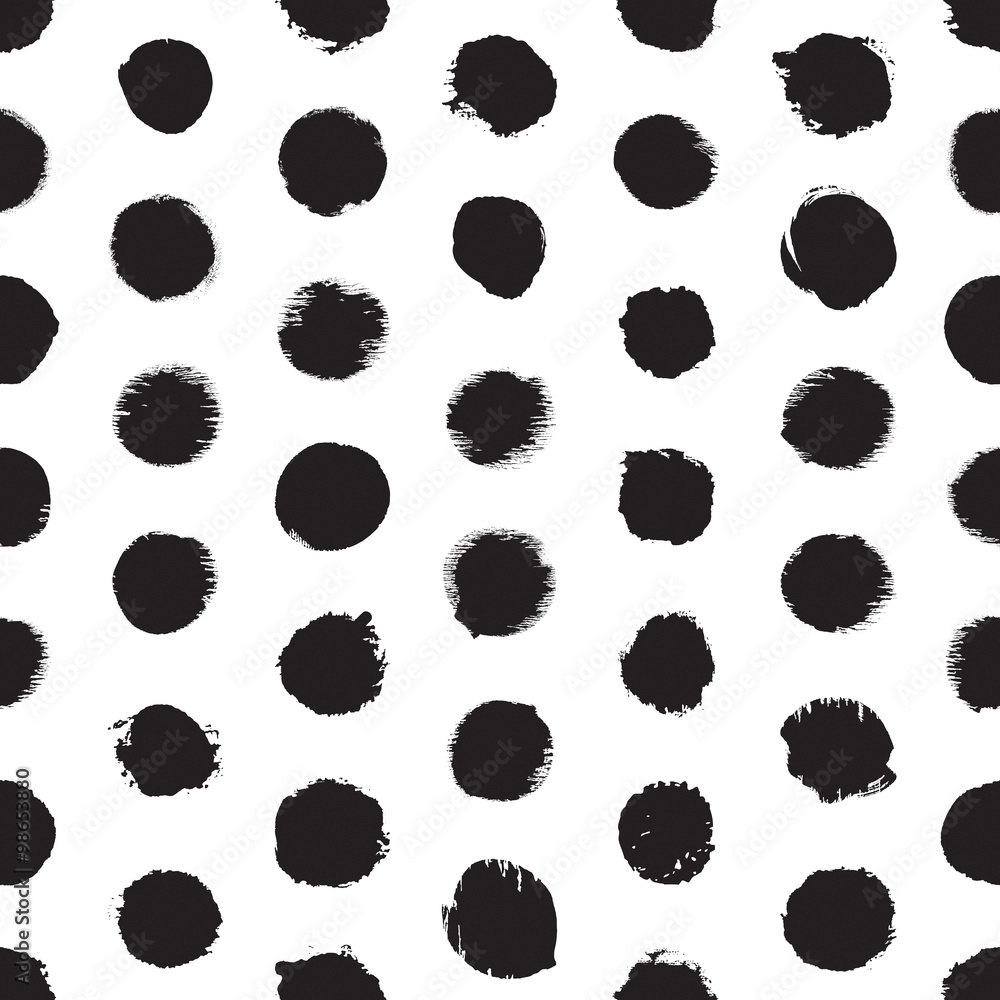 Tapeta Seamless dot pattern. Hand