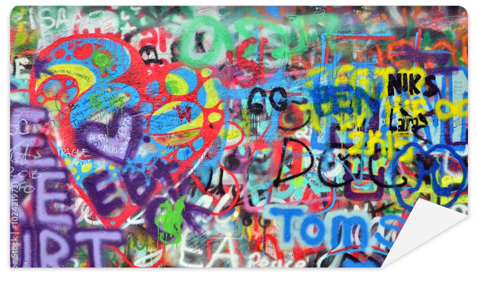 Fototapeta wall sprayed with graffiti