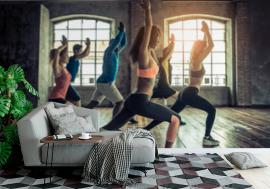 Fototapeta Workout in a fitness gym