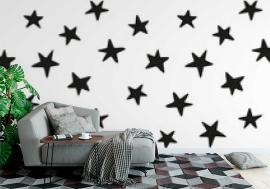 Fototapeta Black stars seamless pattern