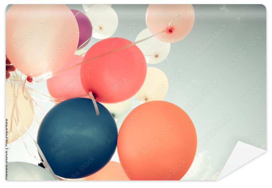 Fototapeta Colorful balloons flying on