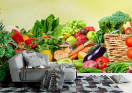 Fototapeta Organic vegetables and fruits